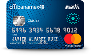 Solicitar Tarjeta de Credito Tarjeta Martí Clásica Citibanamex de Banamex